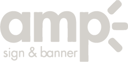 AMP Sign and Banner Logo